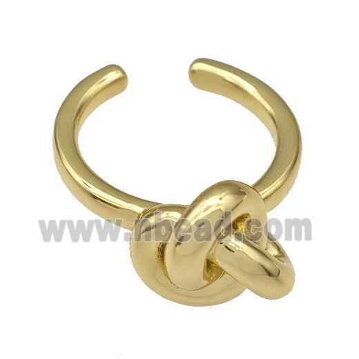 Copper Rings Knot Gold Plated