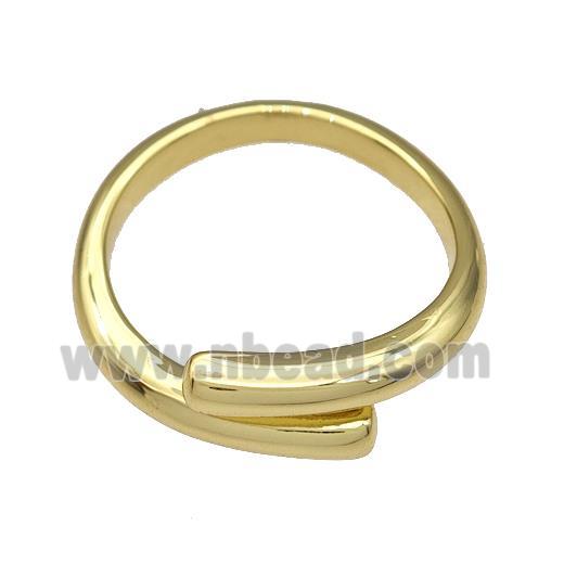 Copper Rings Adjustable Gold Plated