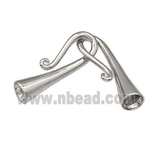 Copper Clasp Cord End Platinum Plated