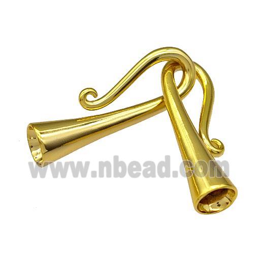 Copper Clasp Cord End Gold Plated