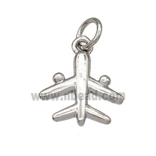 Copper Airplane Charms Pendant Platinum Plated