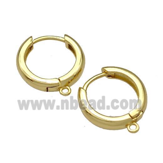 Copper Hoop Earrings Gold Plated