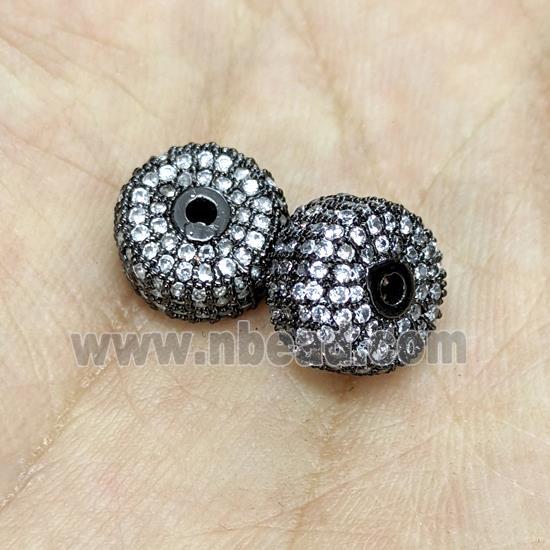 Copper Heishi Spacer Beads Micro Zirconia Black Plated