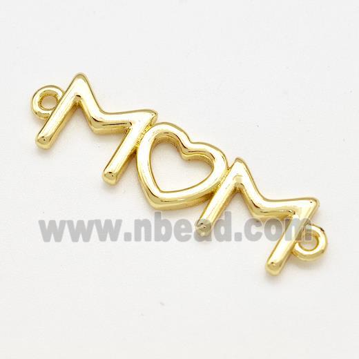 MOM Charms Copper Connector Gold Plated