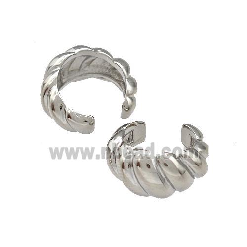 Copper Rings Spiral Platinum Plated