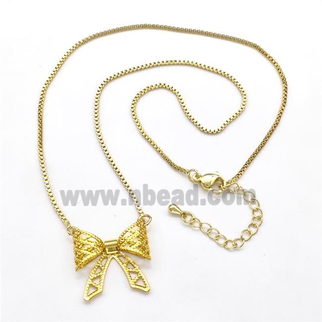 Copper Butterfly Necklaces Hollow Gold Plated