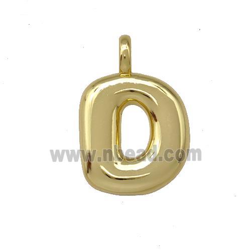 Copper Letter-D Pendant Gold Plated