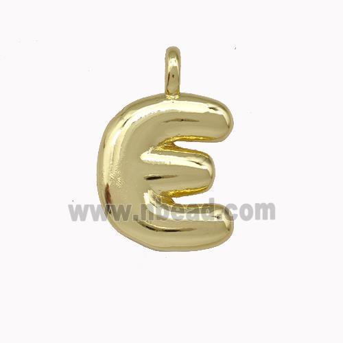 Copper Letter-E Pendant Gold Plated