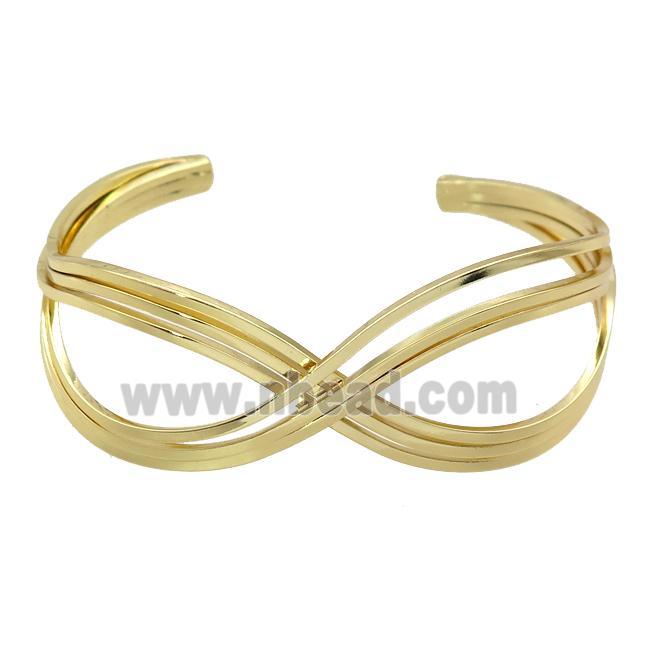 copper bangle, adjustable, gold plated
