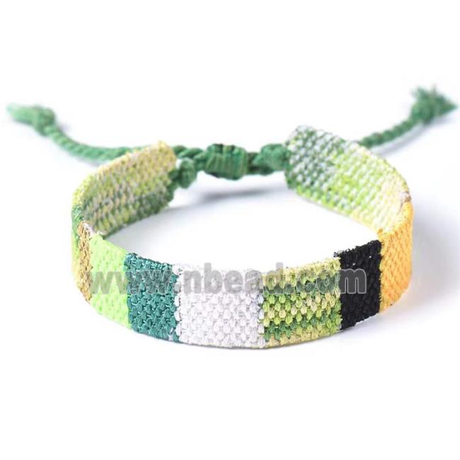 Handmade braid Bracelet, adjustable, multicolor