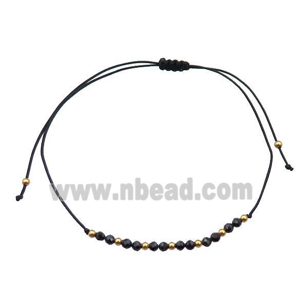 Black Spinel Bracelet Adjustable