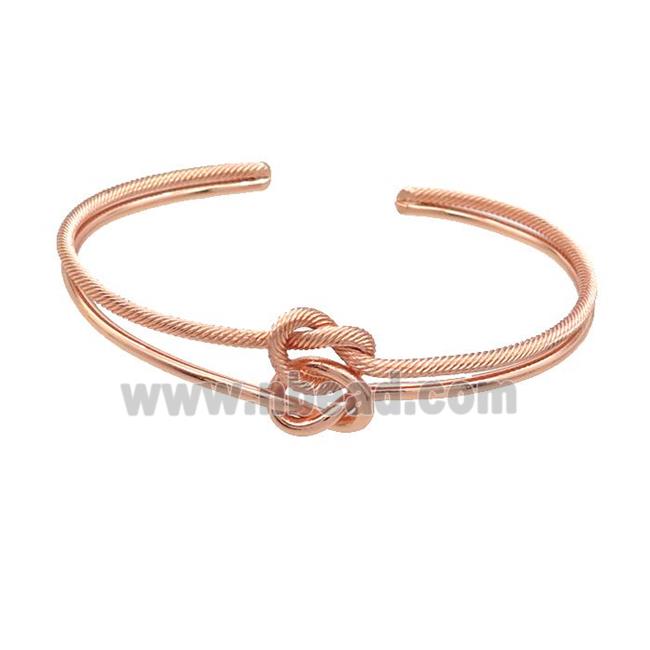 Copper Bangle Knot Rose Gold
