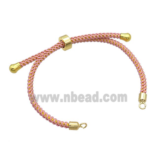Pink Nylon Bracelet Chain