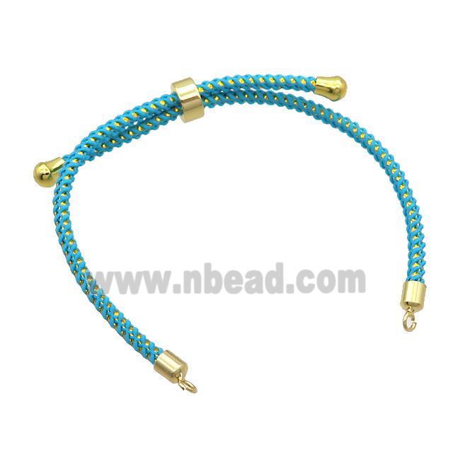 Aqua Nylon Bracelet Chain