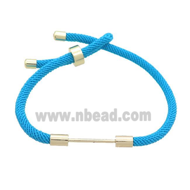 Aqua Nylon Bracelet Chain