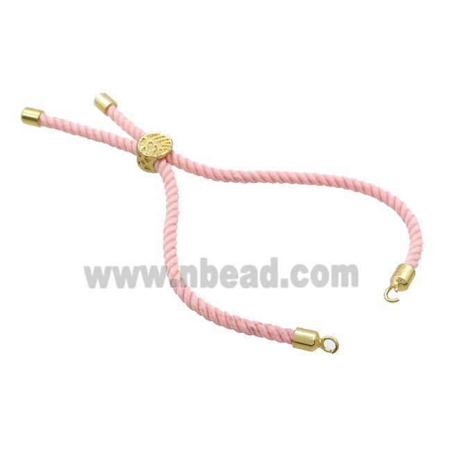 Lt.Pink Nylon Bracelet Cord Chain