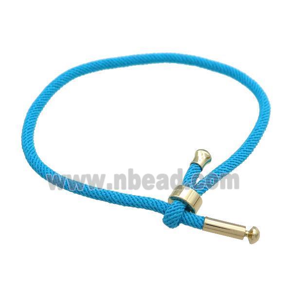 Blue Nylon Bracelet Adjustable