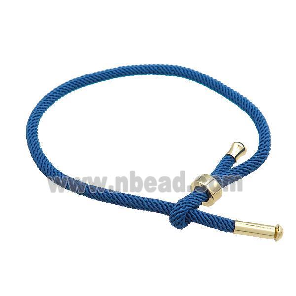 Nylon Bracelet Adjustable Blue