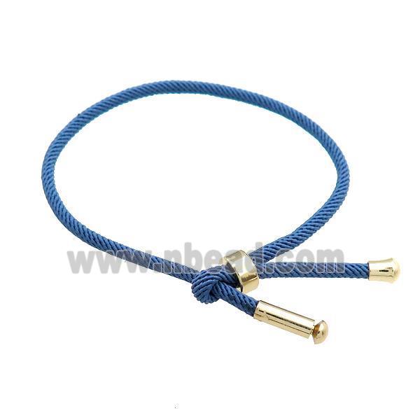 Blue Nylon Bracelet Adjustable