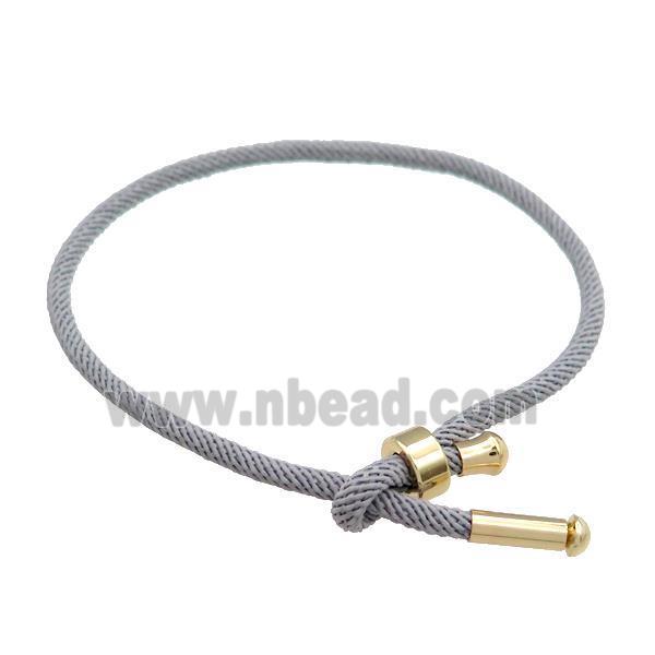 Gray Nylon Bracelet Adjustable