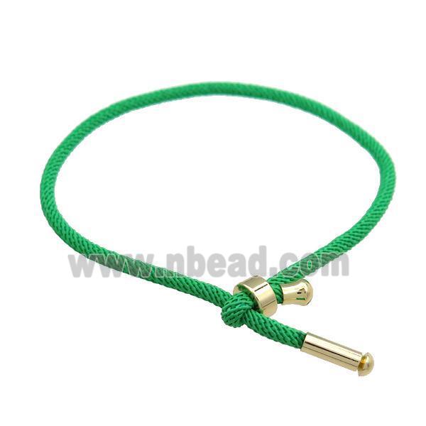 Green Nylon Bracelet Adjustable