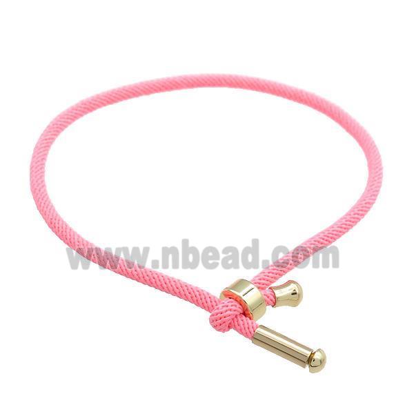 Nylon Bracelet Adjustable Pink