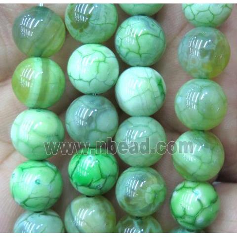 round green Fire Agate beads
