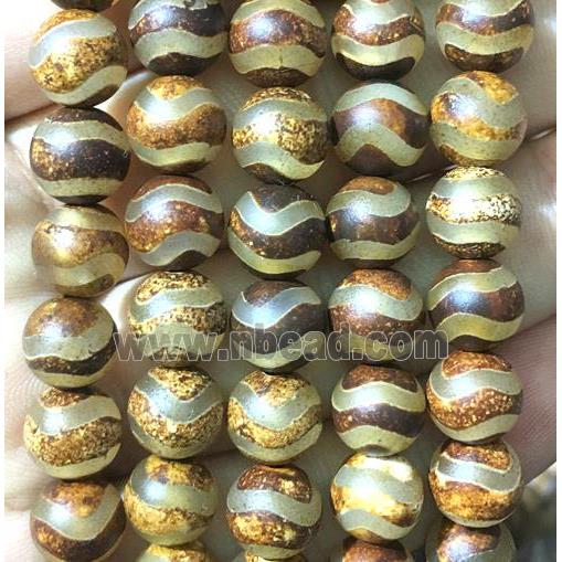 round tibetan agate beads