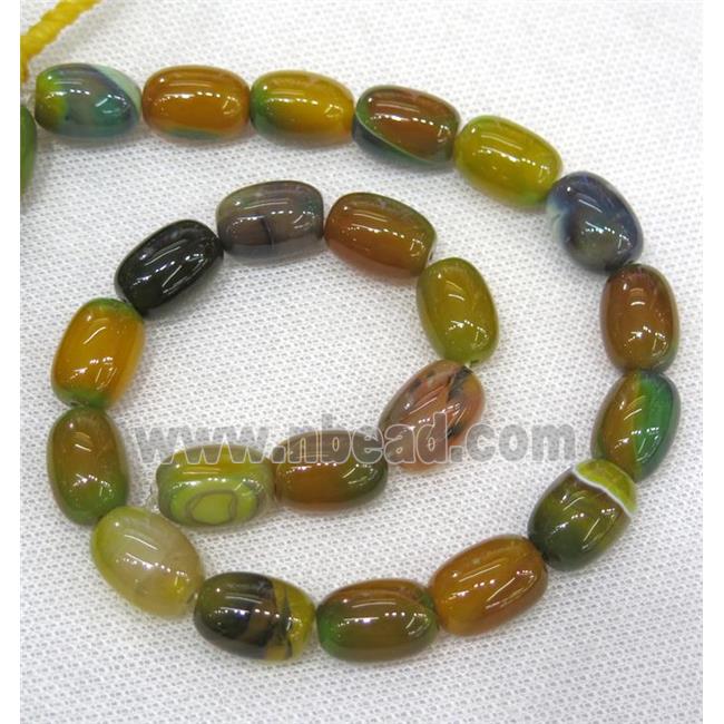 yellow Agate barrel Beads