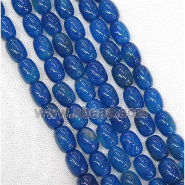blue Agate barrel Beads