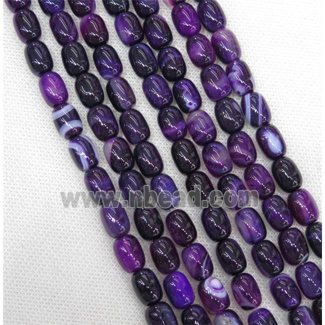 purple Agate barrel Beads