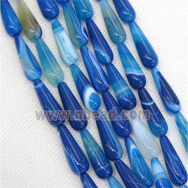 blue Agate teardrop beads