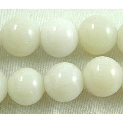 Natural White Agate beads, Rounds