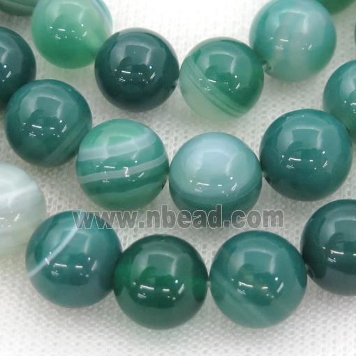round green striped Agate Beads