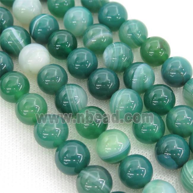 round green striped Agate Beads