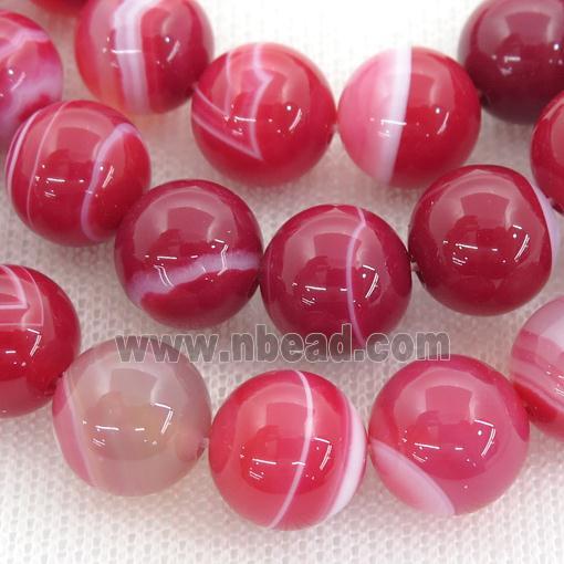 round red striped Agate Beads