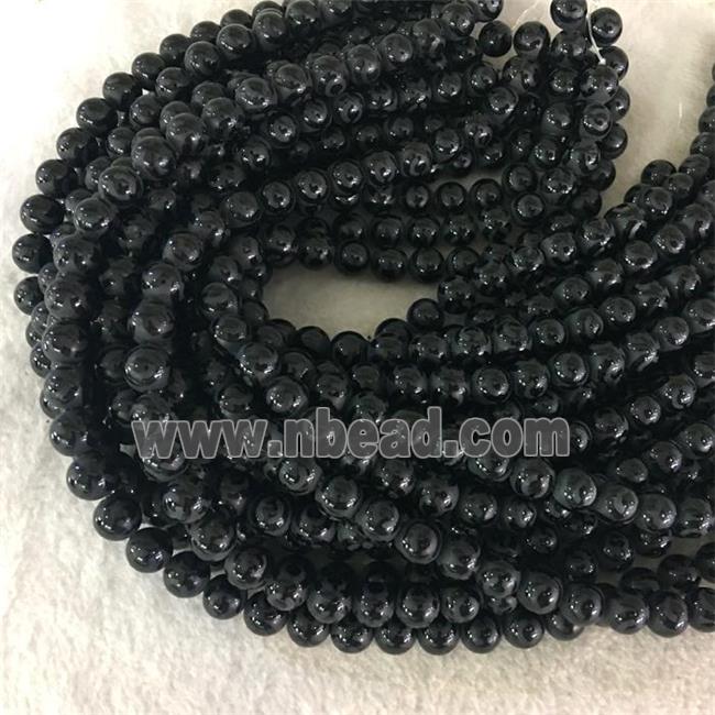 black onxy agate beads, round