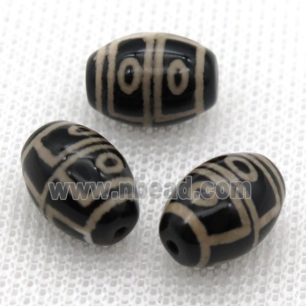 tibetan Dzi barrel beads