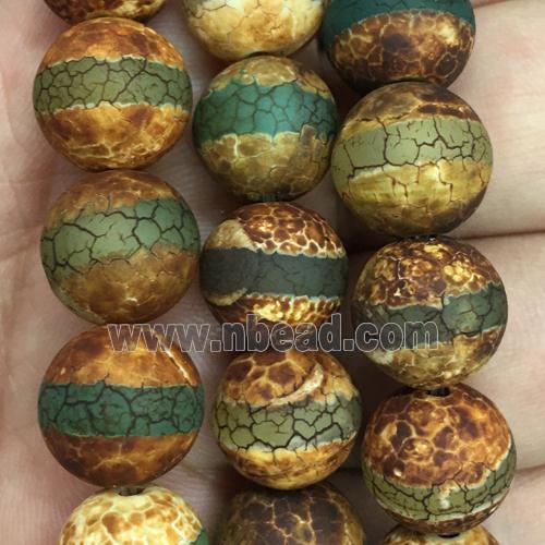 round Tibetan Agate Beads