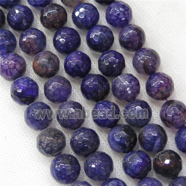 purple veins Agate Beads, faceted round