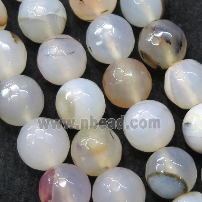 Heihua Agate Beads, faceted round