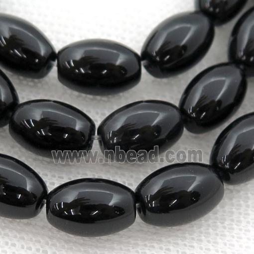 black Onyx Agate barrel beads