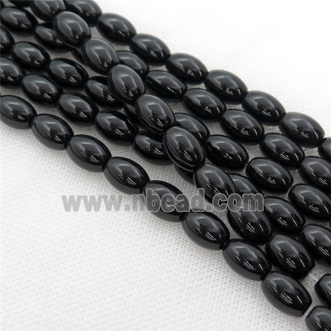 black Onyx Agate barrel beads