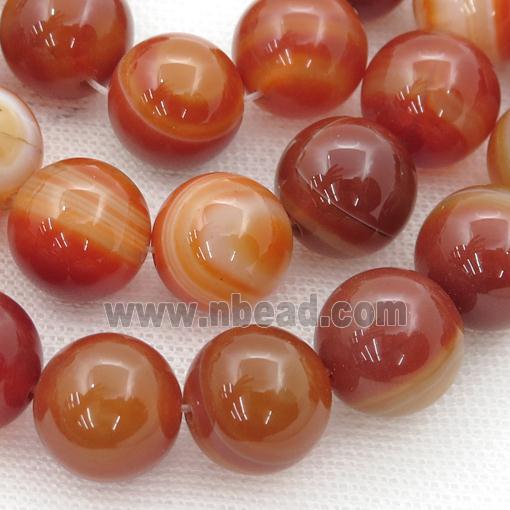 natural red Carnelian Agate beads, round sardonyx