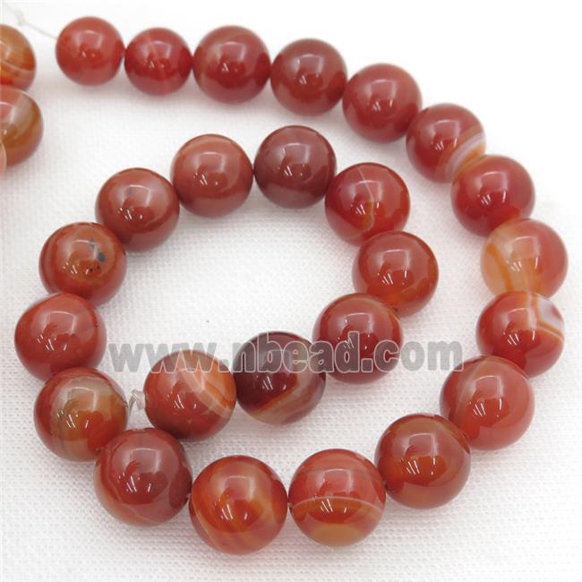 natural red Carnelian Agate beads, round sardonyx