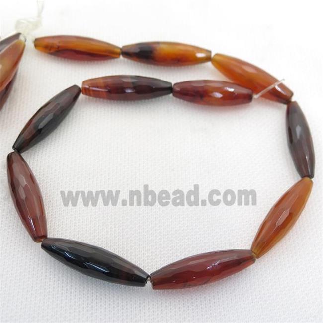 Fancy Agate rice beads, faceted