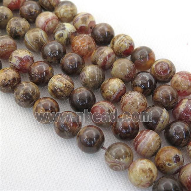 Ancient Cellar Agate Beads Smooth Round