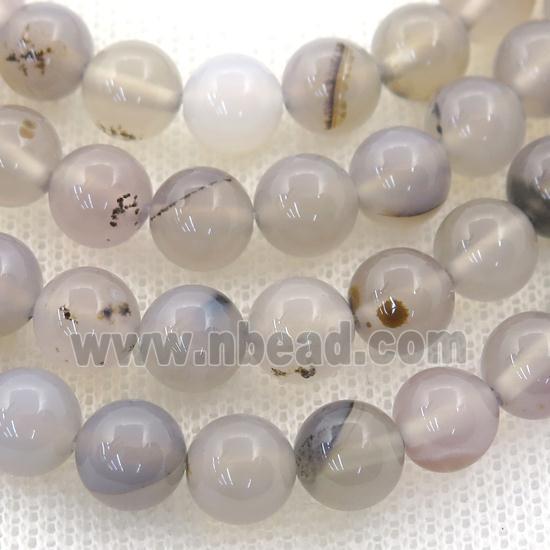 Heihua Agate Beads, round