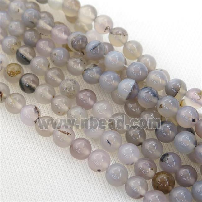 Heihua Agate Beads, round