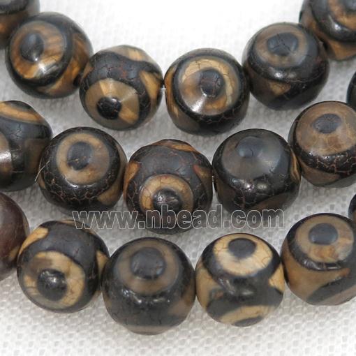 round Tibetan Agate Beads, eye charm